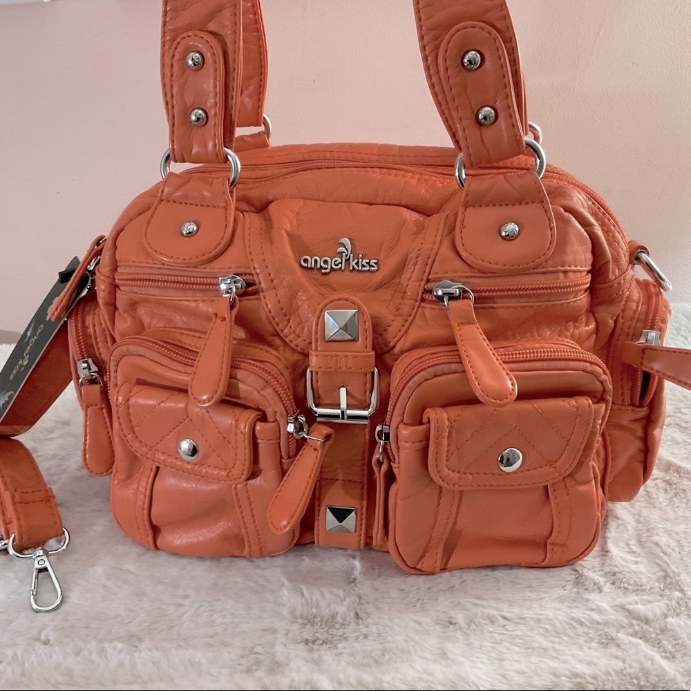 Angel kiss handbag in coral NWT